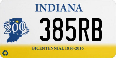 IN license plate 385RB