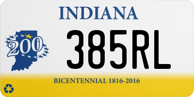 IN license plate 385RL