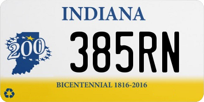 IN license plate 385RN