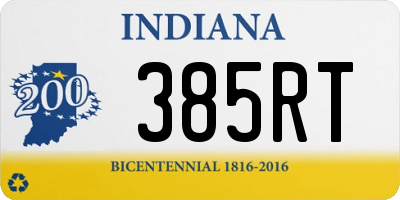 IN license plate 385RT