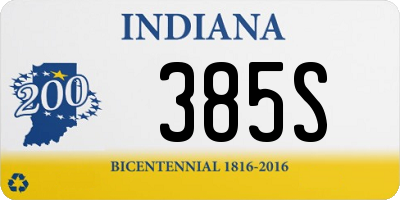 IN license plate 385S