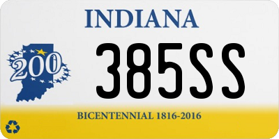 IN license plate 385SS