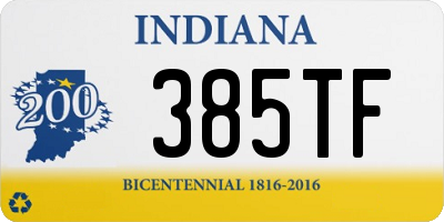 IN license plate 385TF