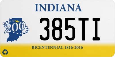 IN license plate 385TI