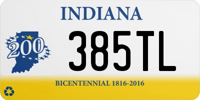 IN license plate 385TL