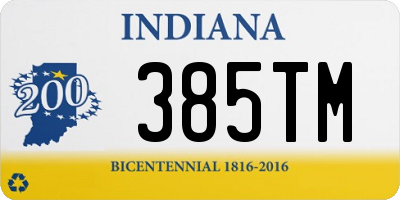 IN license plate 385TM