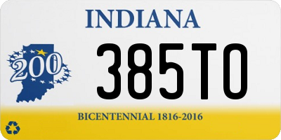 IN license plate 385TO