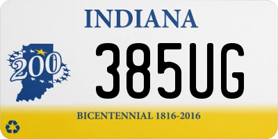 IN license plate 385UG