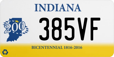 IN license plate 385VF