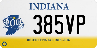 IN license plate 385VP