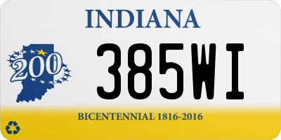 IN license plate 385WI