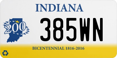 IN license plate 385WN