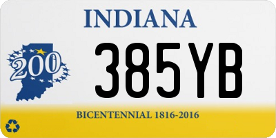 IN license plate 385YB