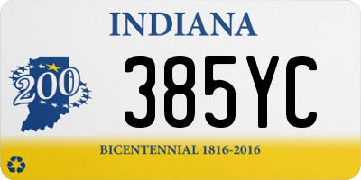 IN license plate 385YC