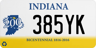 IN license plate 385YK