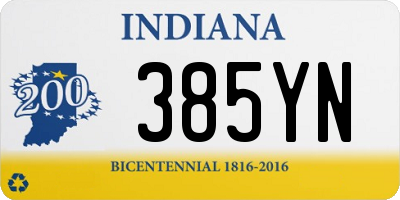 IN license plate 385YN