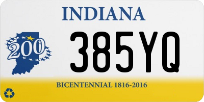 IN license plate 385YQ