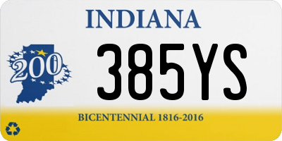 IN license plate 385YS