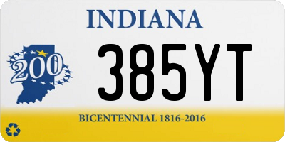 IN license plate 385YT