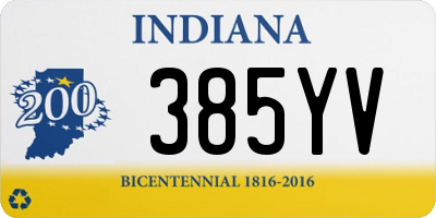 IN license plate 385YV