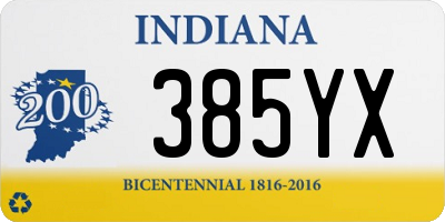 IN license plate 385YX