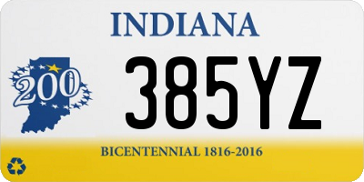 IN license plate 385YZ