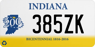 IN license plate 385ZK