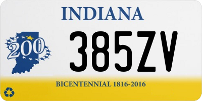 IN license plate 385ZV