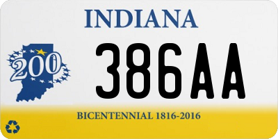 IN license plate 386AA