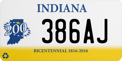 IN license plate 386AJ