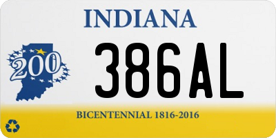 IN license plate 386AL