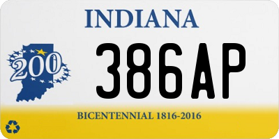 IN license plate 386AP