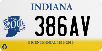 IN license plate 386AV