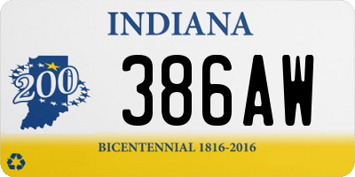 IN license plate 386AW