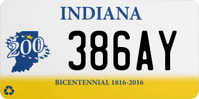 IN license plate 386AY