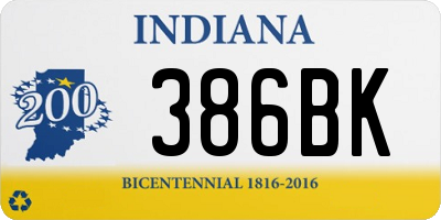 IN license plate 386BK