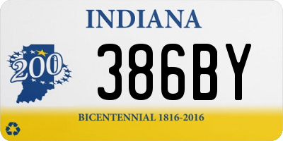 IN license plate 386BY