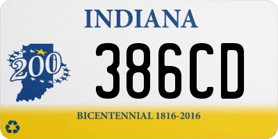 IN license plate 386CD