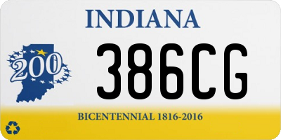 IN license plate 386CG