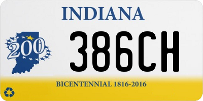 IN license plate 386CH