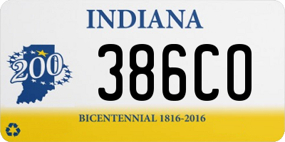 IN license plate 386CO