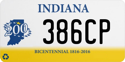 IN license plate 386CP