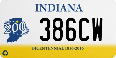 IN license plate 386CW