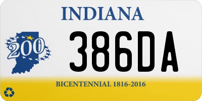 IN license plate 386DA