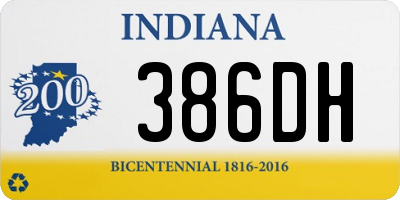 IN license plate 386DH