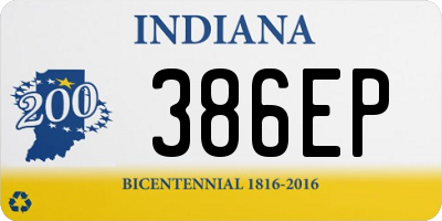 IN license plate 386EP