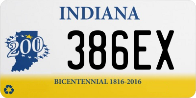 IN license plate 386EX