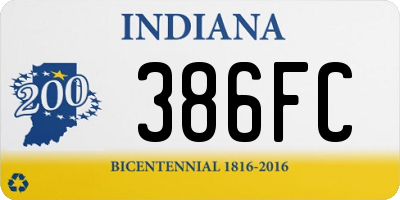 IN license plate 386FC