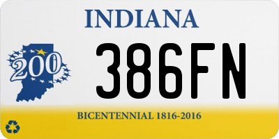 IN license plate 386FN