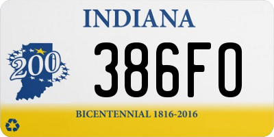 IN license plate 386FO